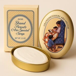 Vintage 1980’s Avon “Grandparents Are Special” Soap w/ Decorative Case